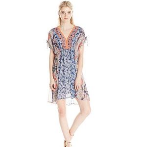 Miss Me Boho Chiffon Dress With Floral Print M